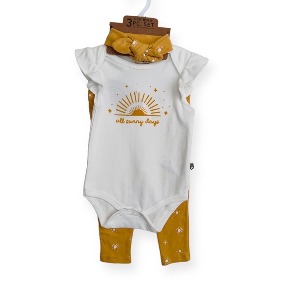 Rabbit + Bear Other - Rabbit + Bear Organic Baby Girls Outfit All Sunny Days Size 12 Months NWT